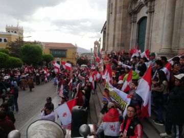 La marcha ya está en la plaza.