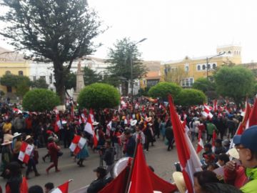 La marcha ya está en la plaza.