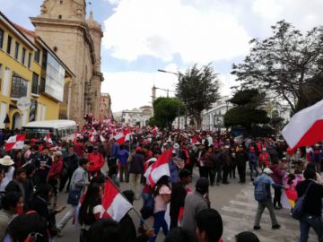 La marcha ya está en la plaza.