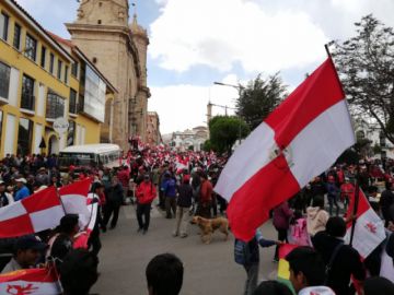 La marcha ya está en la plaza.