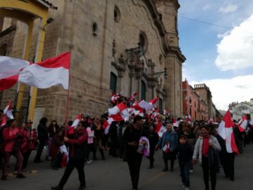 La marcha ya está en la plaza.