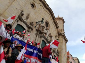 La marcha ya está en la plaza.