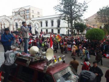 La marcha ya está en la plaza.