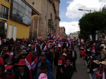 La marcha ya está en la plaza.