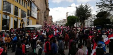 La marcha ya está en la plaza.