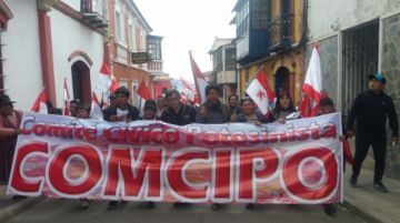 La marcha está rumbo a la plaza principal.