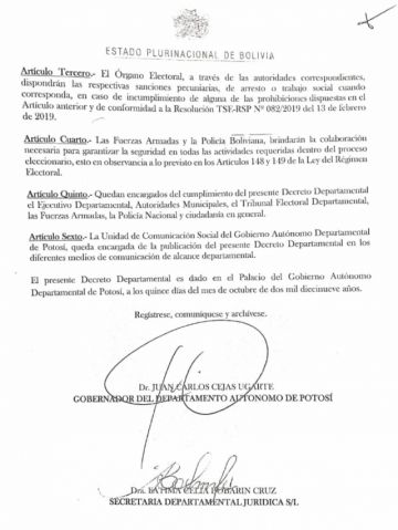 El Auto de Buen Gobierno.