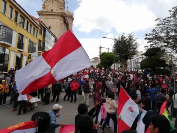 La marcha ya está en la plaza.