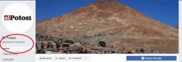 Portada de la cuenta falsa. En el círculo está su dirección URL.