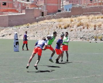 El primer plantel en el cierre de sus prácticas.