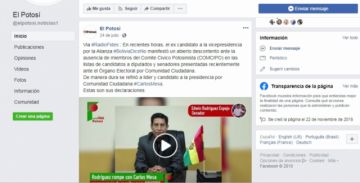 La cuenta está llenada de noticias falsas.