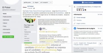 La cuenta está llenada de noticias falsas.