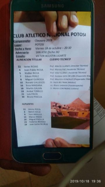 Alineaciones.