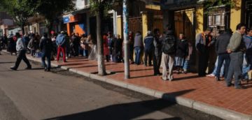 Largas filas.