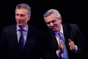 Los candidatos Alberto Fernández y Mauricio Macri participaron ayer en el segundo debate presidencial.