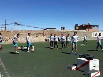 Entrenan en la zona de San Juan