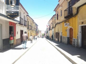 Panorama en el cercanías de edificios bancarios.