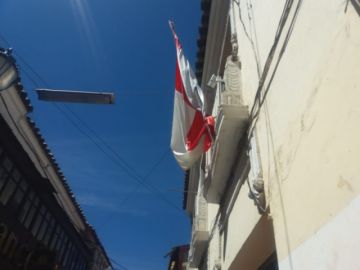 Banderas potosinas están en la ciudad.