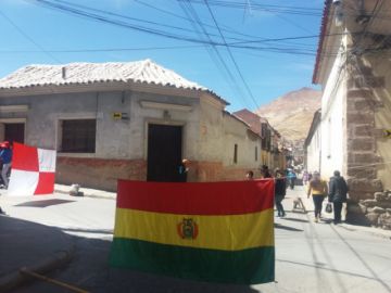 Banderas potosinas están en la ciudad.