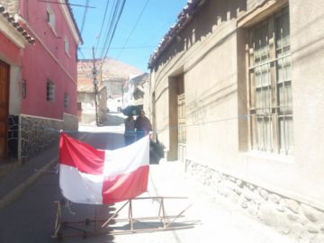 Banderas potosinas están en la ciudad.