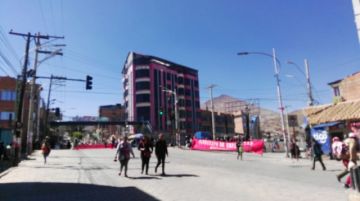 Panorama de las calles por la mañana