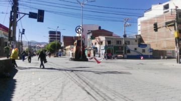 Panorama de las calles por la mañana