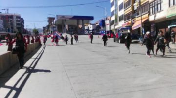 Panorama de las calles por la mañana