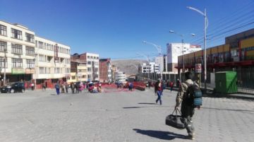 Panorama de las calles por la mañana