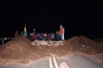 Bloqueos en Betanzos.