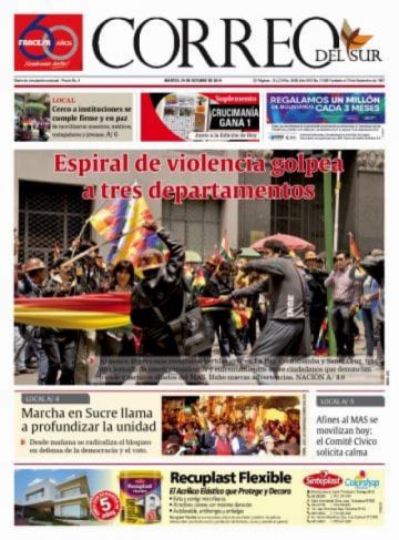 Correo del Sur, Sucre.
