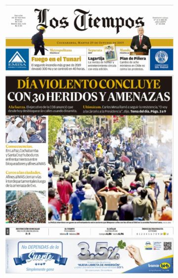 Los Tiempos, Cochabamba.