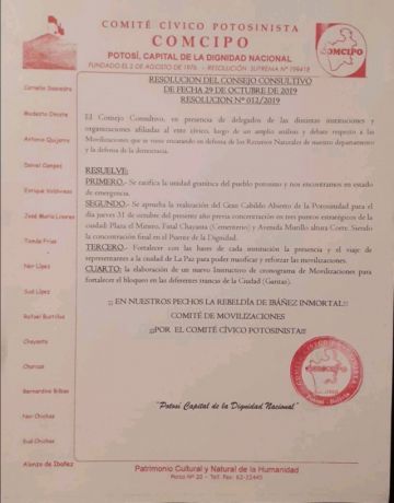 La convocatoria al cabildo.