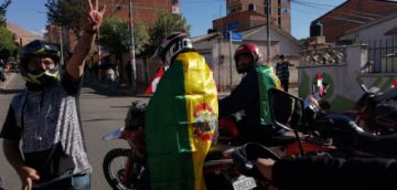 Los motoqueros en la Murillo.