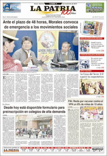La Patria, Oruro.