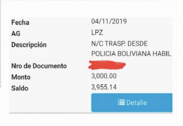 El extracto de una cuenta.