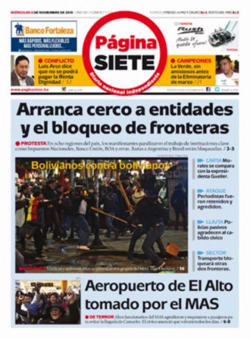 Página Siete, La Paz.