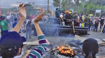La violencia se desató ayer, miércoles, en el municipio de Quillacollo.