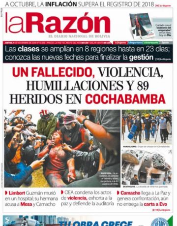La Razón, La Paz.