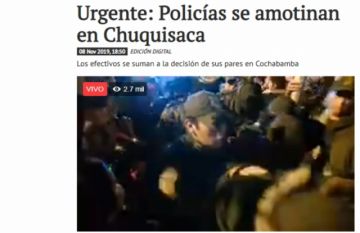 La Policía se amotina en Sucre