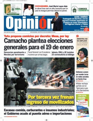 Opinión, Cochabamba.