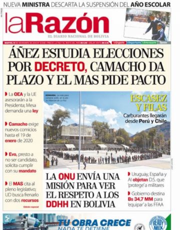 La Razón, La Paz.