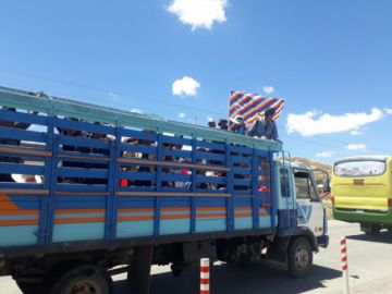 La llegada de pobladores en imágenes. EL POTOSÍ