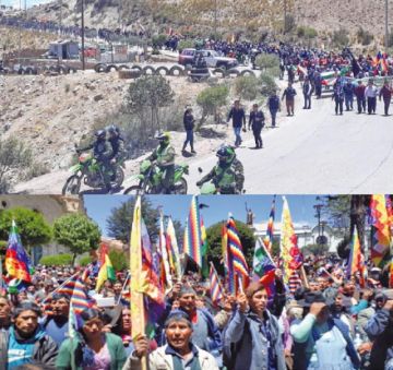Las personas del área rural entraron al centro de la ciudad.