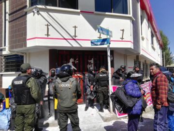 Así luce la Dirección Departamental de Educación la mañana de este miércoles.