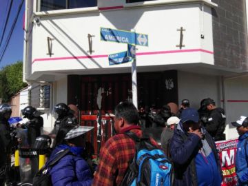 Así luce la Dirección Departamental de Educación la mañana de este miércoles.