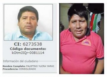 Faustino Yucra es el hombre que conversa con Morales.
