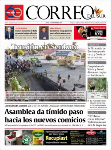 Correo del Sur, Sucre.