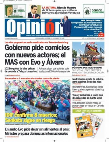 Opinión, Cochabamba.