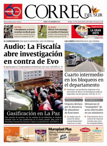 Correo del Sur, Sucre.