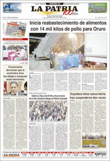 La Patria, Oruro.